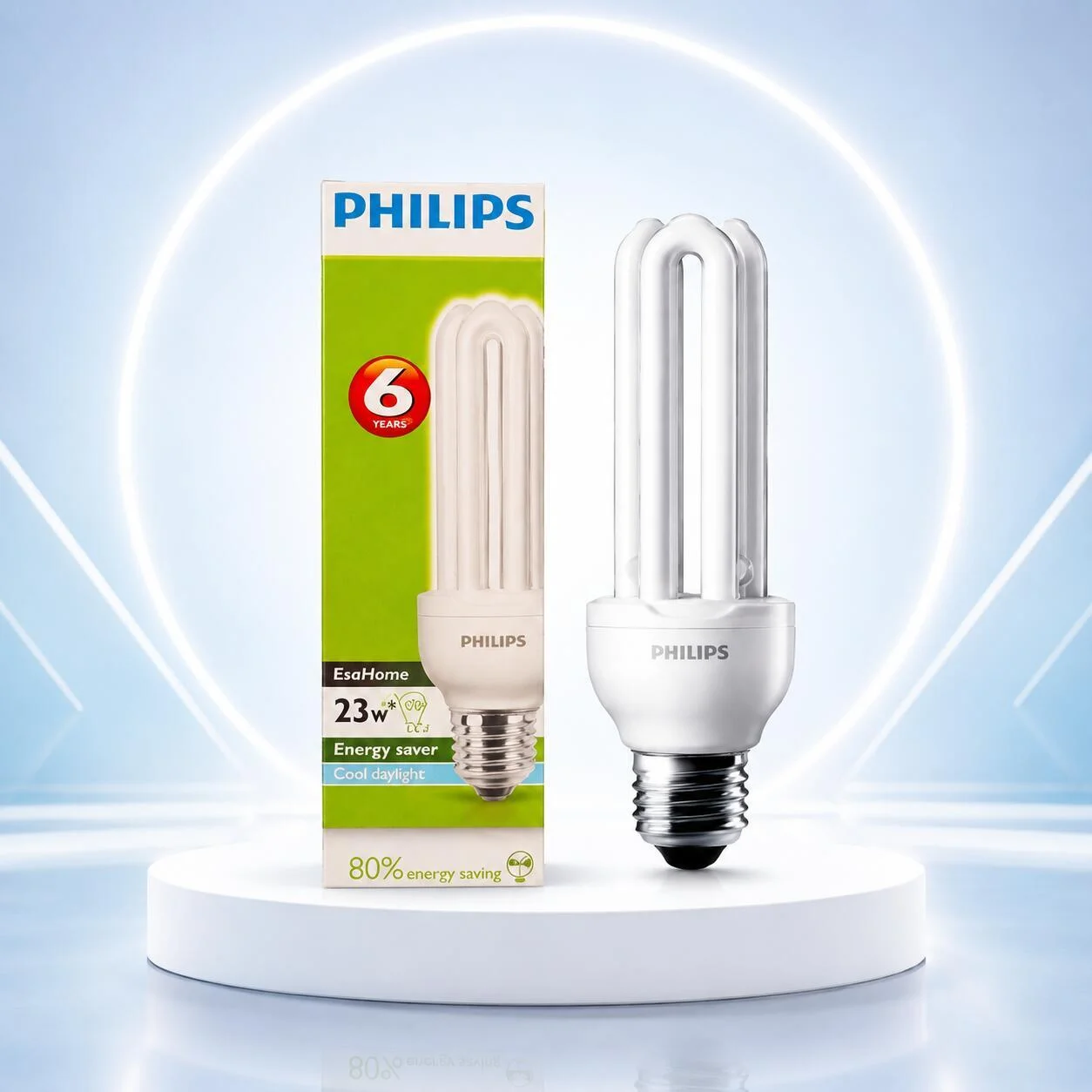 مصباح توفير الطاقة Philips EcoHome E27 بقوة 23 واط، ضوء نهاري بارد 2700 كلفن رقم.27874