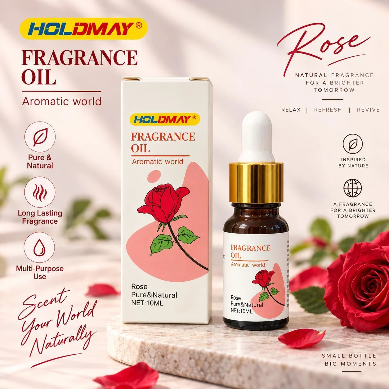 زيت عطري هولدماي برائحة الورد 10 مل رقم.29643