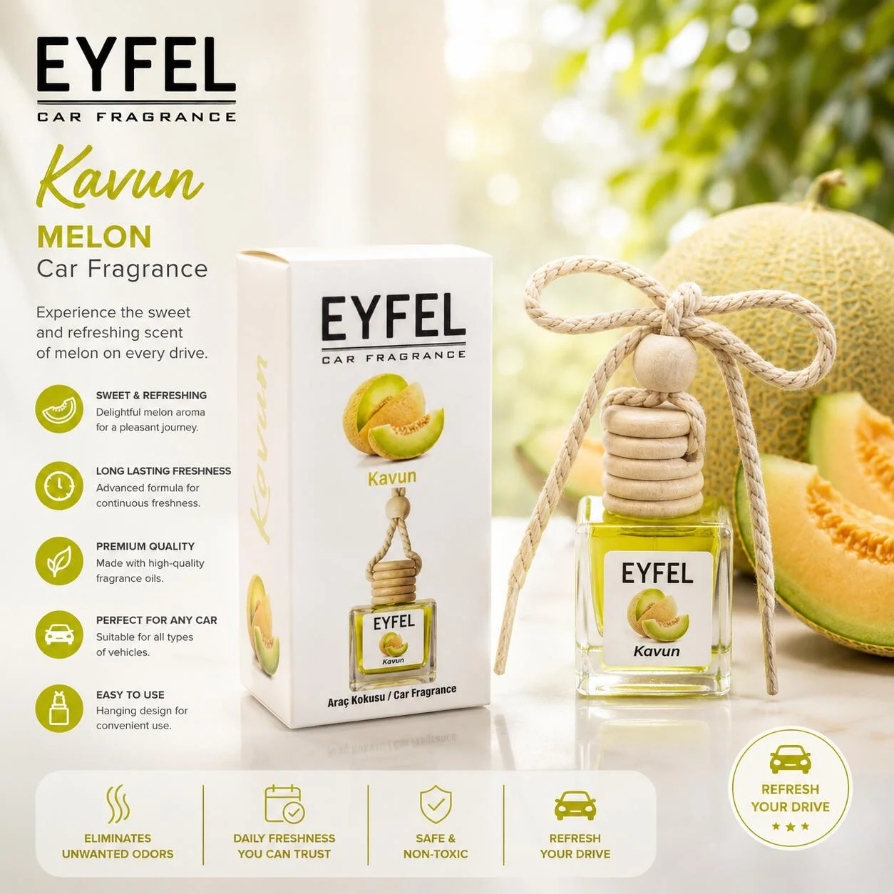 معطر سيارة إيفيل – برائحة الشمام (Kavun / Melon) رقم.25471
