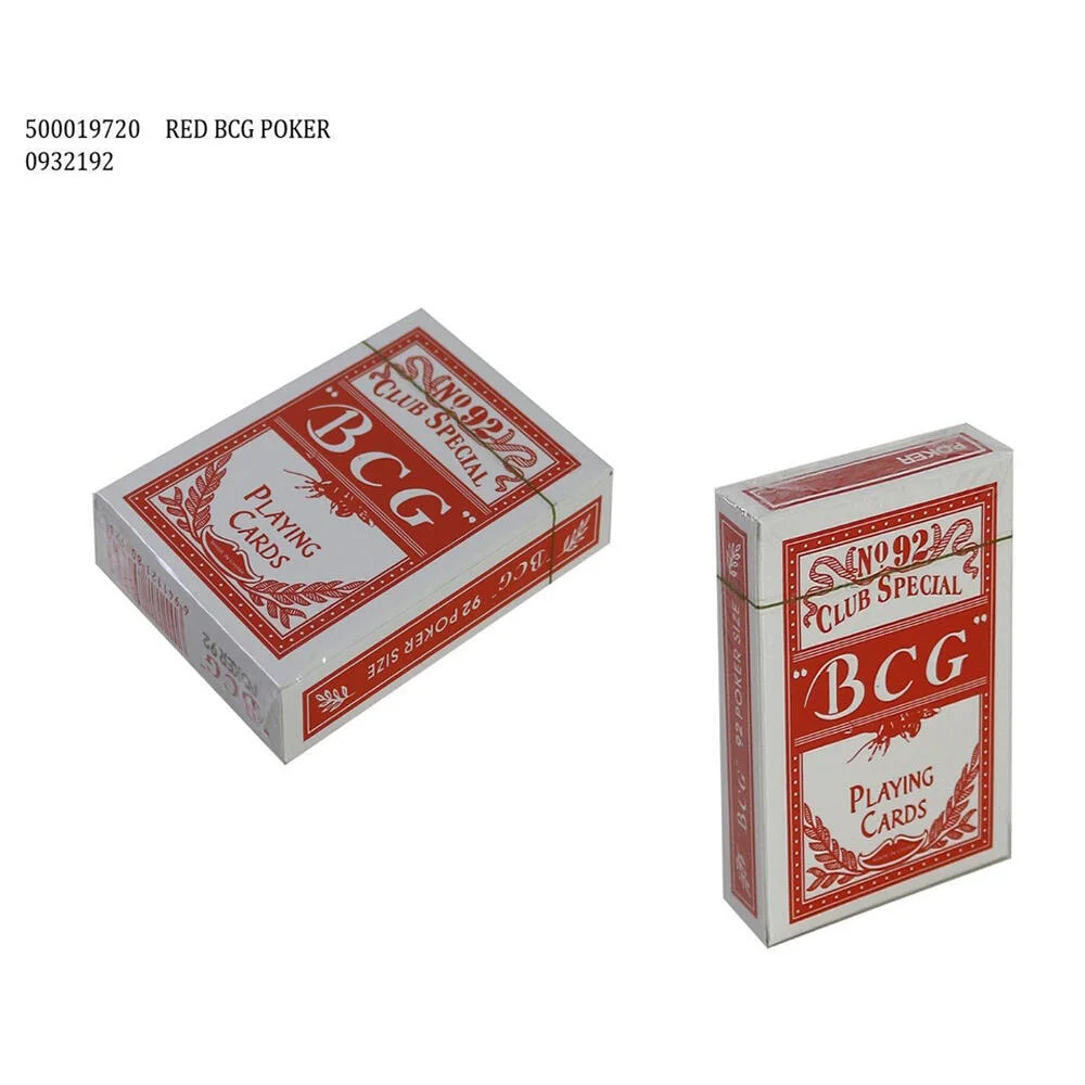 بطاقة لعب بوكر 92 حمراء من BCG رقم TS24-0195 رقم.17541