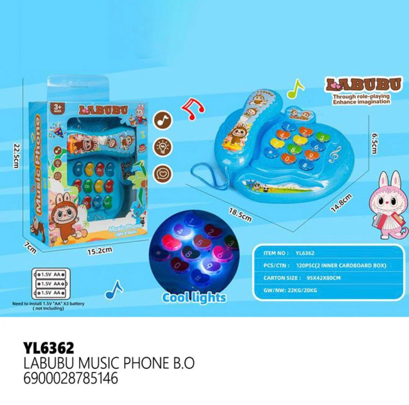 هاتف موسيقى LABABU BO YL-6362 رقم.20678