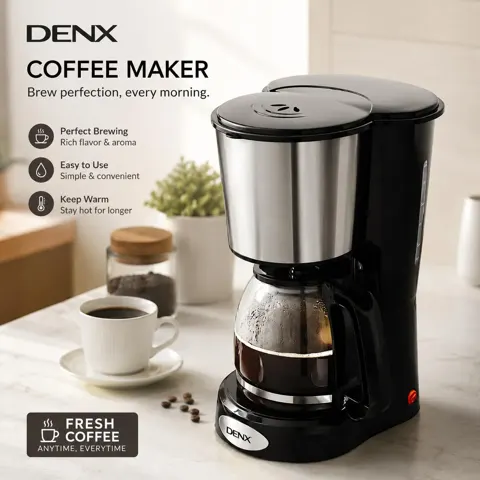 ماكينة تحضير القهوة بالتقطير DENX مع إبريق زجاجي رقم.25241
