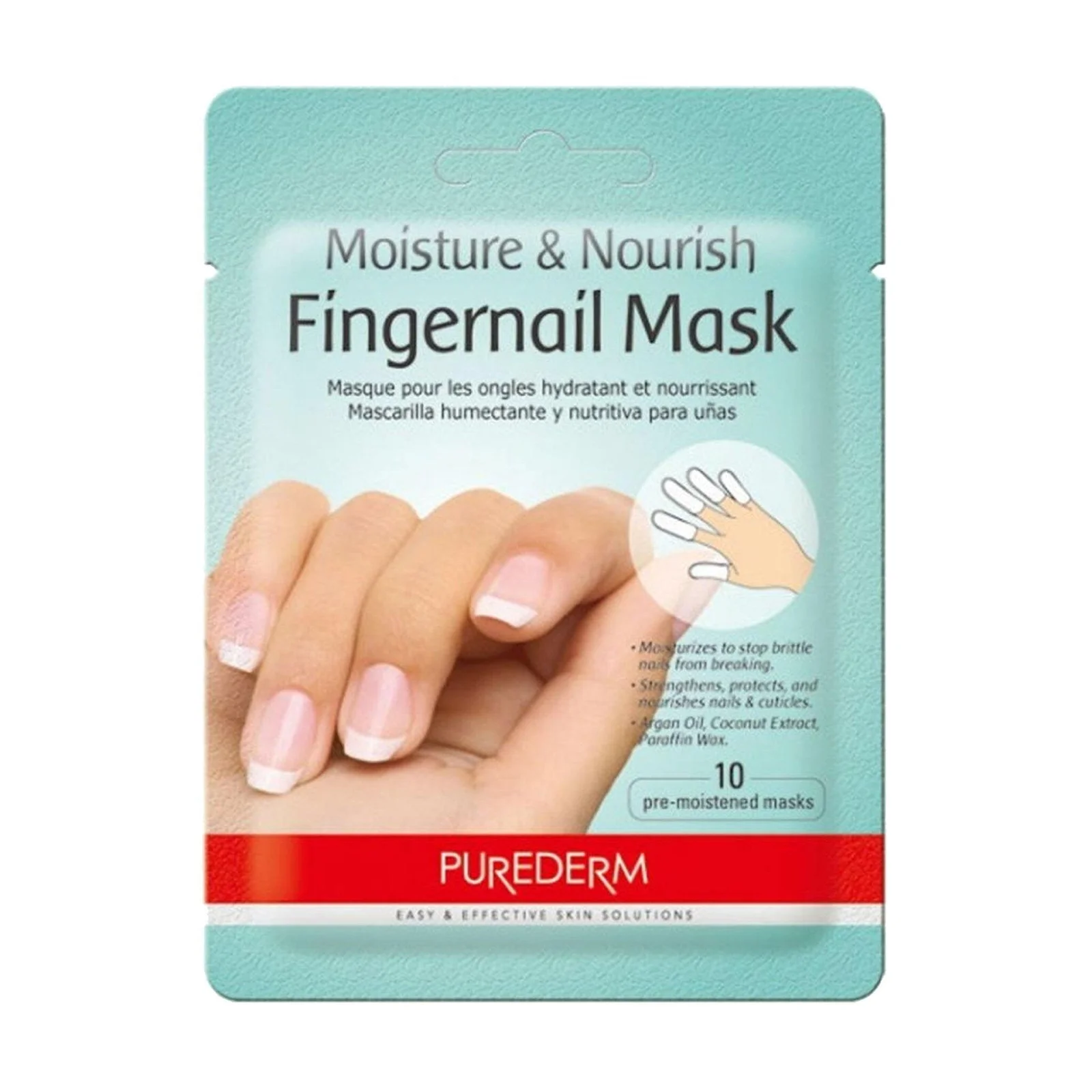 قناع ترطيب وتغذية الأظافر من PUREDERM - 10 قطع رقم.14493