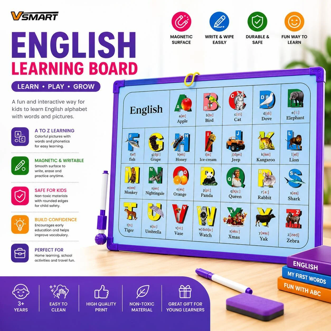 لوحة تعليم اللغة الإنجليزية الذكية VSmart رقم.28959