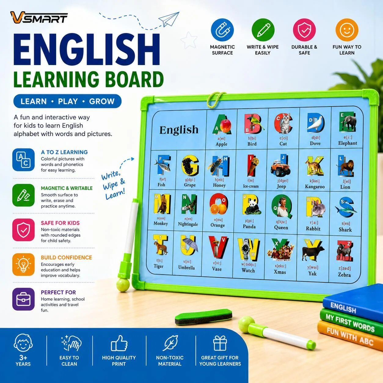 لوحة تعليم اللغة الإنجليزية الذكية VSmart رقم.28958
