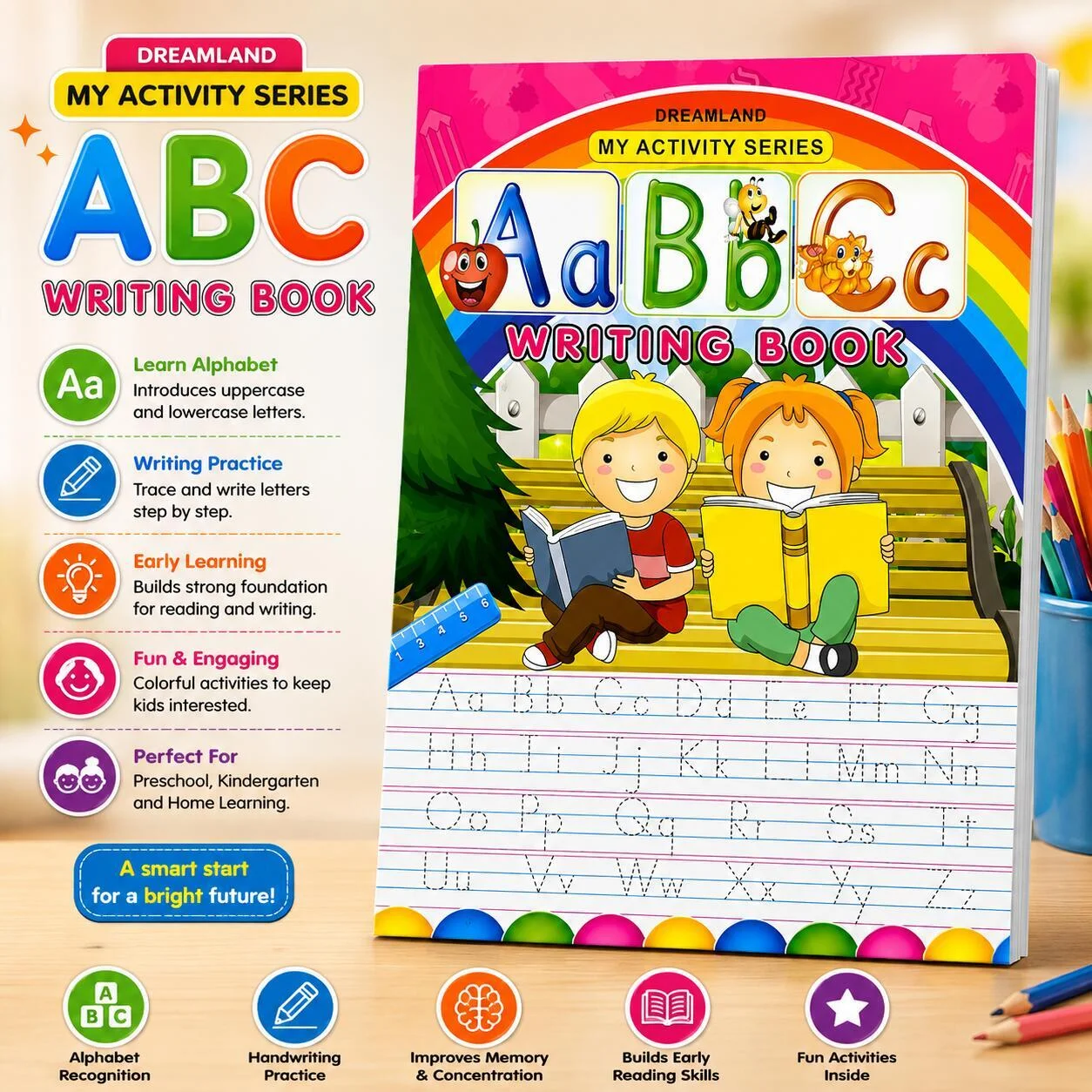 كتاب Dreamland My Activity Series لتعلم وكتابة الحروف الإنجليزية ABC رقم.26338