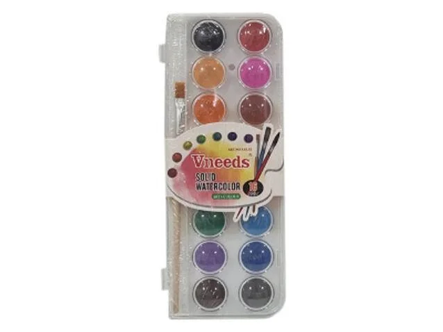 Vneeds ألوان مائية سادة 16 لون رقم.9066B