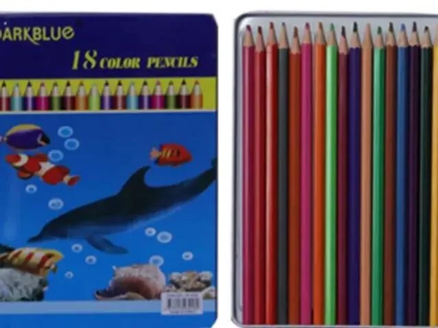 علبة اقلام ملونة 18 لون رقم.8296B