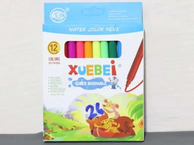 XUEFEI أقلام ألوان مائية سوبر قابلة للغسل 12 لون 2 رقم.8205B