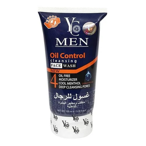 غسول الوجه المنظف للتحكم في الزيوت من واي سي للرجال، 100 مل، رقم 6772