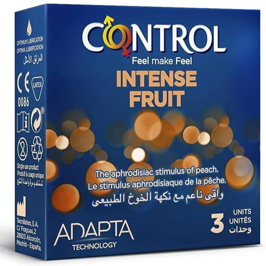 كنترول واقي ذكري بالفواكه 3 قطع رقم 5173